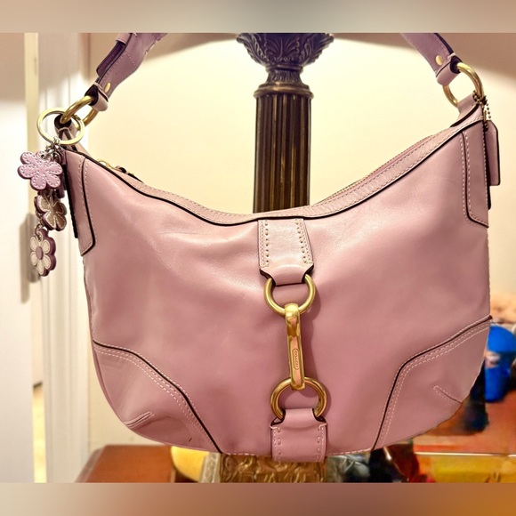Coach hampton leather hobo bag lilac - Picture 10 of 10